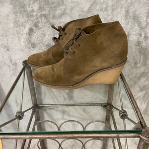 J. Crew Mac Alister wedge ankle boots Women's size 8 Green Made in Italy